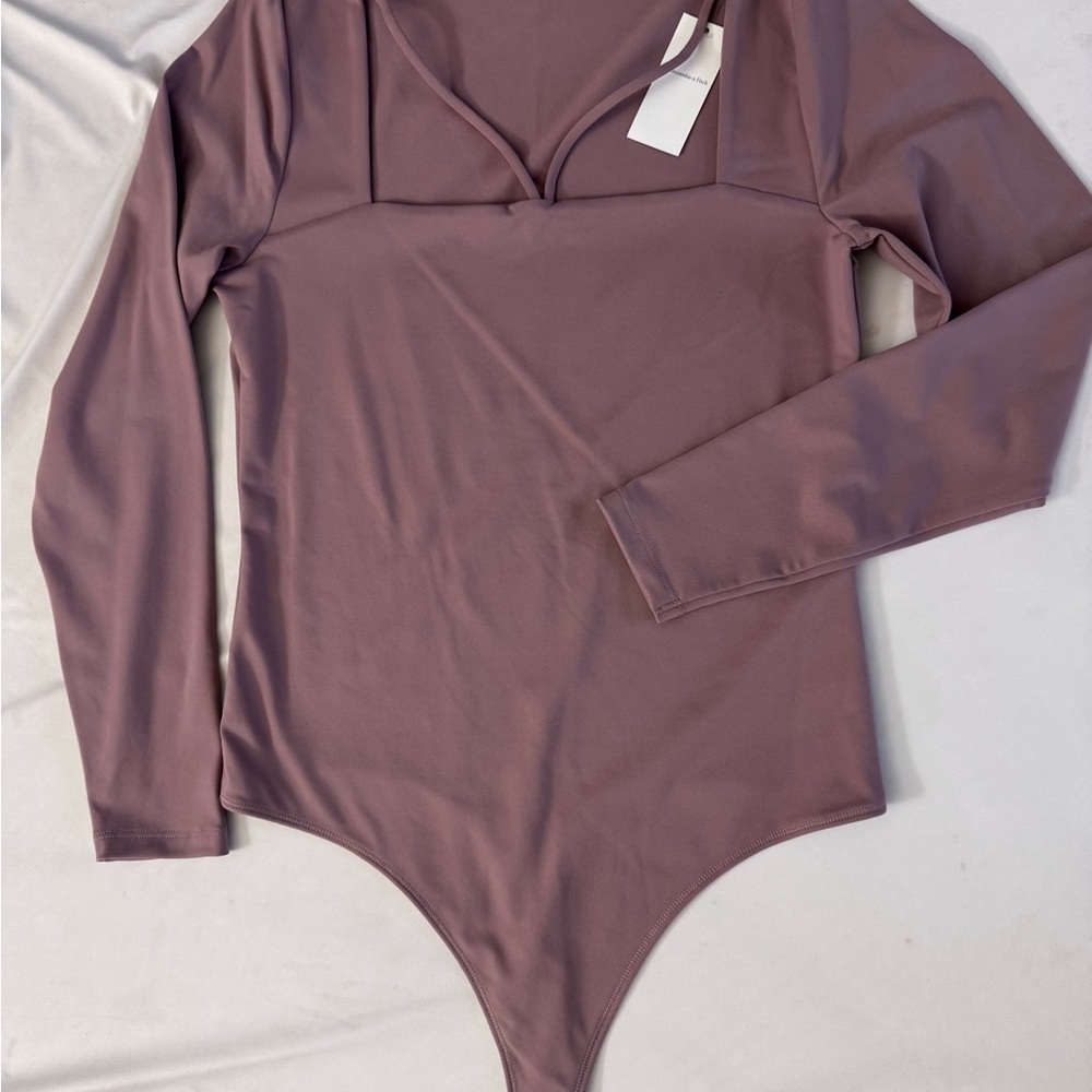 Abercrombie & Fitch Mauve Long Sleeve Bodysuit